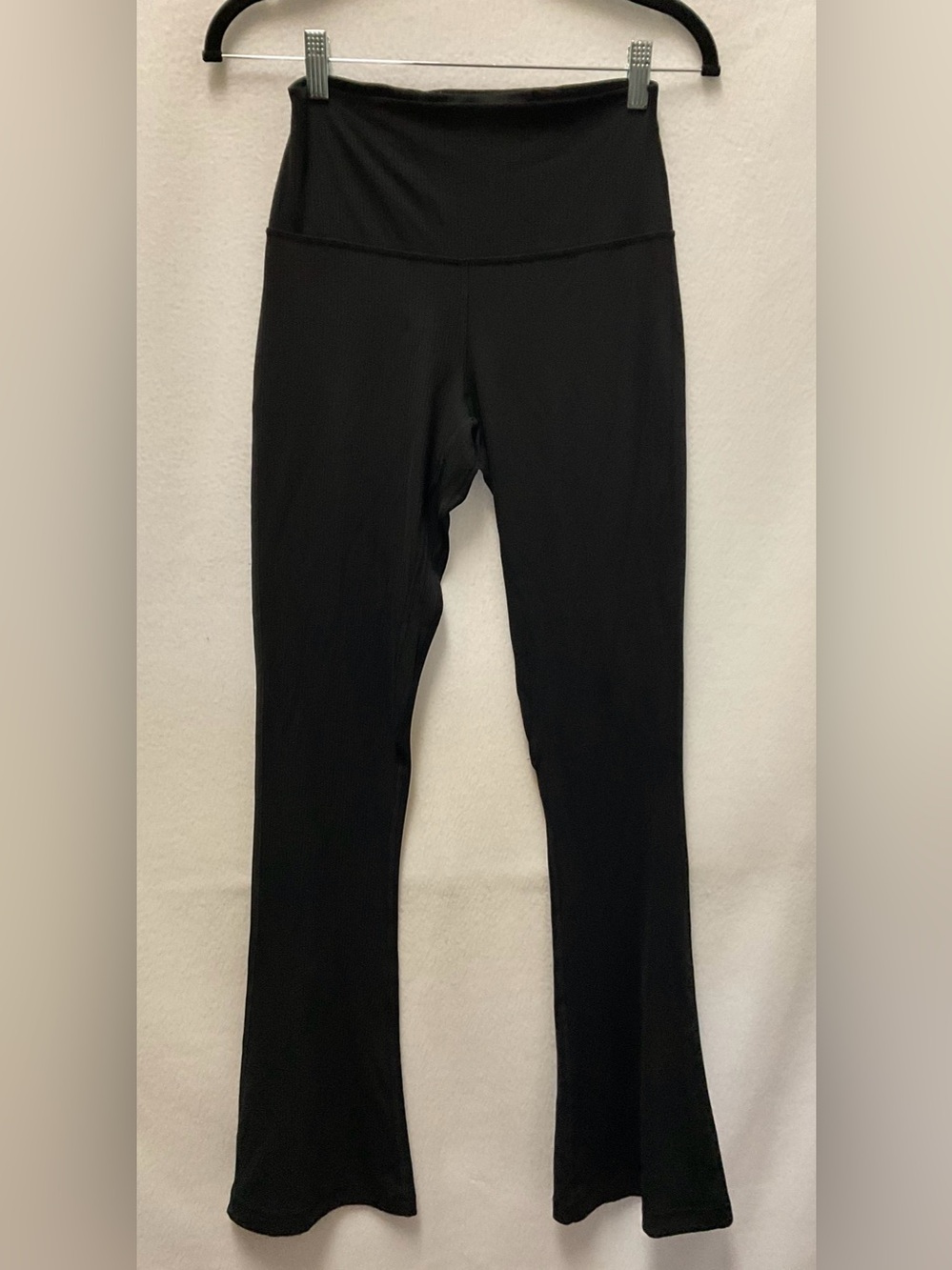 lululemon athletica Black High-Rise Ribbed Flare Leggings